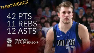 Luka Doncic 42 pts 11 rebs 12 asts vs Spurs 19/20 season