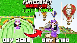 I Survived 2700 Days in Jungle Only World Minecraft Hardcore(hindi)