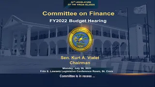 Finance Committee Budget Hearing | July 26, 2021