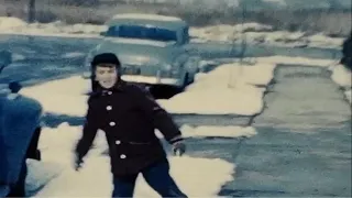 1950's Kids Playing the Snow - Winter -  Vintage Home Video Footage