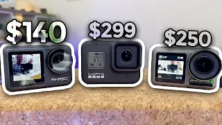 $140 Akaso Brave 7 LE vs GoPro HERO 8 vs DJI Osmo Action!