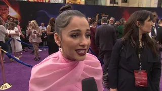 NAOMI SCOTT talks about Will Smith at the ALADDIN PREMIERE