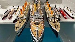 All Ships Lined up [ Titanic, Britannic, Edmund Fitzgerald ] Review and Sinking of Titanic Ships