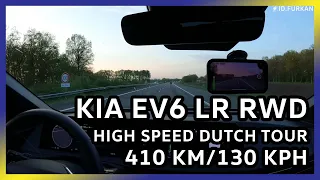 Kia EV6 - High Speed Dutch Tour [410 km/130 kph] + Battery Capacity Check