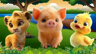 Relaxing and Adorable Animal Moments: Pig, Lion, Duck, Gecko, Guinea Pig - Soothing Music in Nature