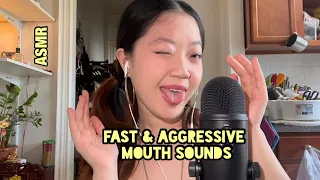 ASMR | Super Tingly Fast & Aggressive Mouth Sounds + Tongue Flutters👅💋