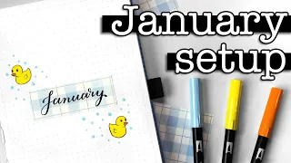 January Bullet Journal Setup 💜 Rubber duck theme