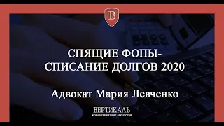 СПЯЩИЕ ФОПЫ - СПИСАНИЕ ДОЛГОВ 2020