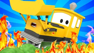 Tren para niños - El Tren BOMBERO APAGA el FUEGO - Troy el Tren en Auto City !