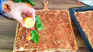 DÜNYANIN EN KOLAY LAHMACUNU BUDUR!😯EVDE 5 DAKİKADA PRATİK LAHMACUN NASIL YAPILIR❓