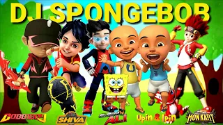 🎤 Dj Spongebob | Versi Boboiboy, Shiva Antv, Ejen Ali, Upin & Ipin, Monkart | Parody
