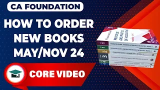 How to Order Books CA Foundation June 24 Books from ICAI |ICAI Study Material Order 2023