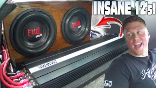 INSANE 12" Subwoofer Setup w/ Front Facing Ported Box TRUNK BUILD & C-Pillar Car Audio BASS INSTALL
