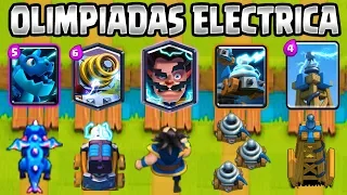 CUAL ES LA MEJOR CARTA ELÉCTRICA? | OLIMPIADAS ELÉCTRICAS |RETO CLASH ROYALE |1vs1| ELECTRO OLYMPICS