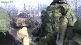 Дебальцево. Танки Т-72БМ Т-72Б1 ВС РФ (14.02.2015)