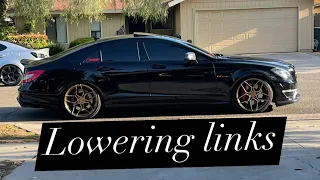 How to install LOWERING LINKS on cls63 AMG