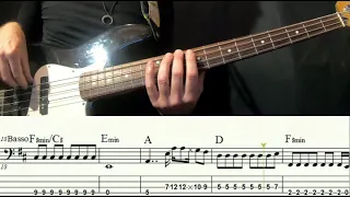 The Loneliest - Maneskin (play along bass tab and score)