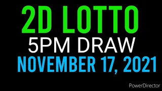 PCSO LOTTO RESULT TODAY 2D LOTTO 5pm Draw NOVEMBER 17, 2021