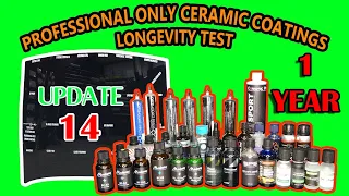 PROFESSIONAL ONLY ceramic coatings - 22 WAY LONGEVITY TEST - UPDATE 14 - 1 YEAR