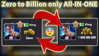 ZERO to BILLION COINS only with ALL-IN-ONE (Highlights) in 8 Ball Pool - Gaming With K