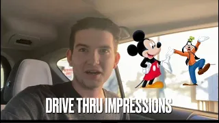 He did Mickey back to me/ Mickey and Goofy Drive thru impressions