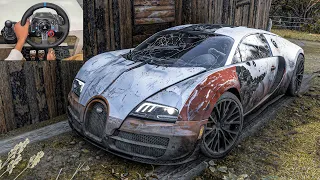 Rebuilding Bugatti Veyron - Forza Horizon 5 | (Steering Wheel + Shifter) Gameplay