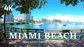 MIAMI BEACH WALKING TOUR MAY 2021 4K UHD 60FPS  FLORIDA USA AΩ