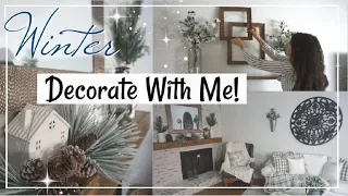 WINTER DECORATING IDEAS | Winter Farmhouse Decorate With Me | Momma From Scratch