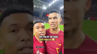 Fan invades the pitch to meet Ronaldo and do the SIIUU