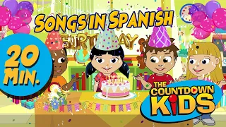 20 Minutes of Songs in Spanish - The Countdown Kids | Kids Songs & Nursery Rhymes | Lyrics Video