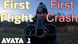 DJI Avata 2 First Flight, First Crash!