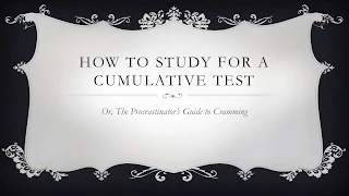 AP Euro: Studying for a Cumulative Test, Part 1