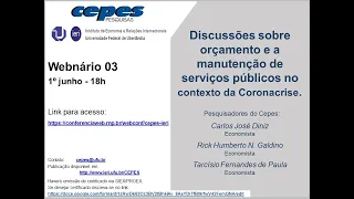 [01/06/2020] Discussões sobre orçamento e manutenção de serviços públicos no contexto da coronacrise