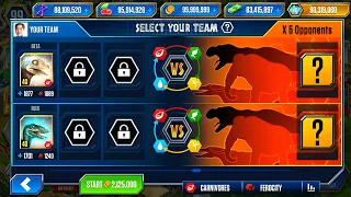 DEFEAT 5 OPPONENTS BLUE VS BETA VS TORO VS GHOST | JURASSIC WORLD THE GAME