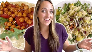 3 EASY Vegan Meals | BBQ Chickpea Wrap, Potato Salad, Oatmeal Balls