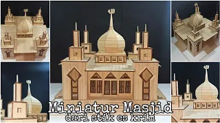 DIY || Make a miniature mosque from an ice cream stick || 1 floor minimalist mosque design