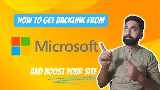 ⚡How to get Backlink from Microsoft?