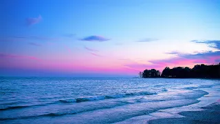 Relaxing Music and Calm Ocean Waves at Night: Sleep Music, Beautiful Piano, Stress Relief