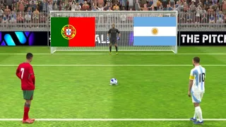 Cr7 Vs Leo | Argentina vs Portugal Match | Penalty Shootout Gameplay | Efootball Gameplay 2004 |