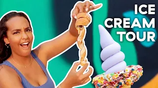 Trying 10 Of The Most Insane Ice Creams In LA | Delish Ice Cream Tour