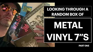 A RANDOM BOX OF HEAVY METAL 7" VINYLS.....looking through