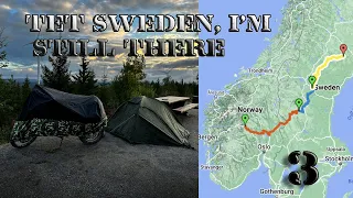 To NordKapp via TET. Part 3 Sweden. Motorcycle camping trip. Dancing monkey :)