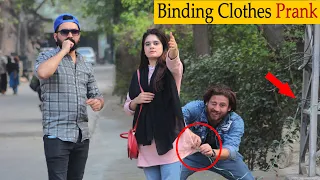 Binding Clothes With Wire Prank - Epic Reaction 😂 😂