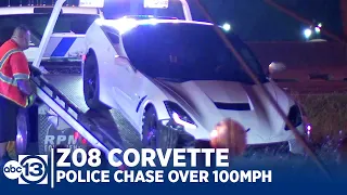 Z08 Corvette Leads Police on Chase Over 100 mph!