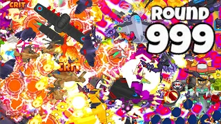 I beat round 999 in Bloons TD 6 (with mods/hacks) (Bloons TD 6)