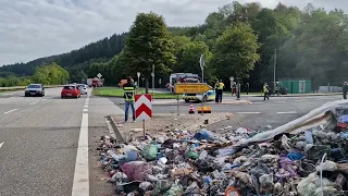 Bärenbach: Schwerer Lkw-Unfall