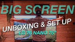 LG 75 NanoCell 2021 | 75" Large Screen 4K TV | Unboxing, Setup & First Look