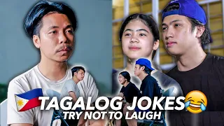 TAGALOG JOKES With EMPOY (Try Not To Laugh!!) | Ranz and Niana