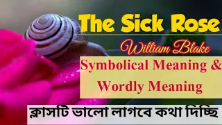 The Sick Rose by William Blake line by line explanation in Bengali  for class 11