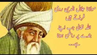 Allah Tala jab Apne bande per Razi hone lagta hai. Mulana Rumi rahmatullah alayh interesting quote